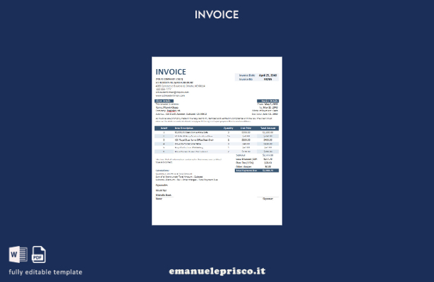 modello di avvio del finanziamento con fattura gratuita in stile verificato